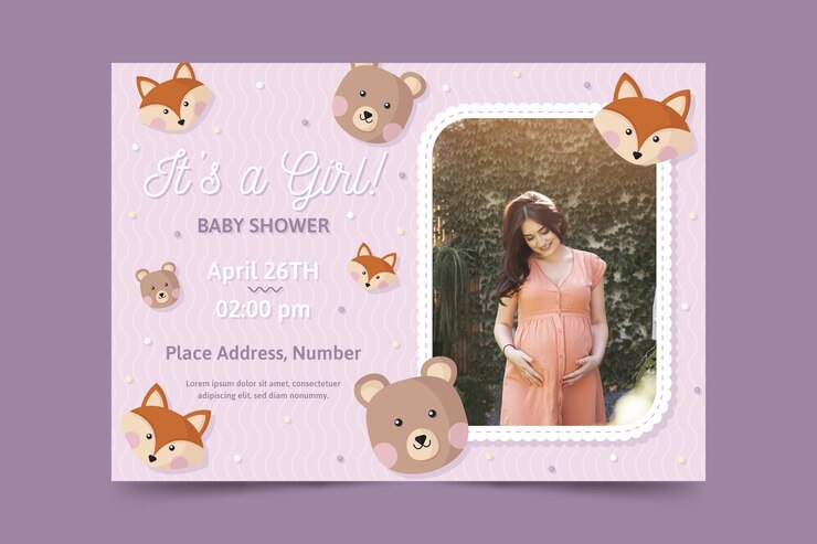 Baby Shower Invitation Template With Photo 23 2148467847