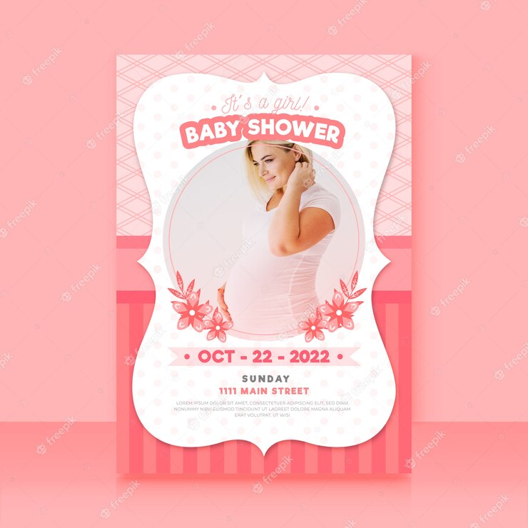 Baby Shower Invitation Template With Photo 23 2148483631