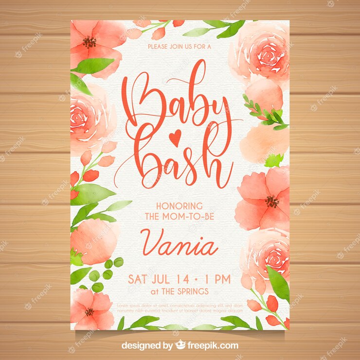 Baby Shower Invitation Watercolor Style 23 2147762599