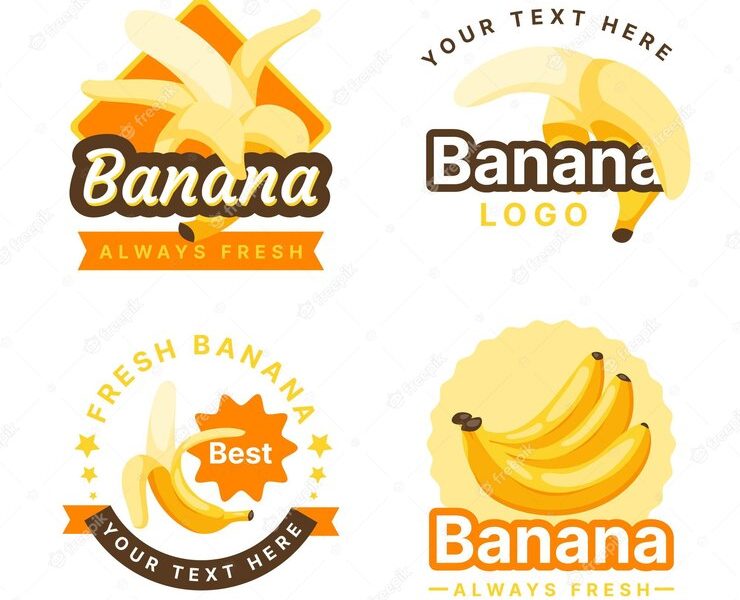 Banana logo collection Free Vector