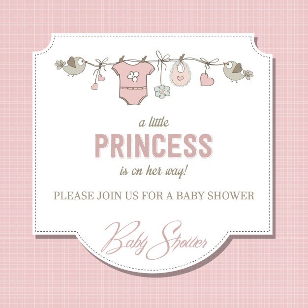 Beautiful Baby Girl Shower Card 1020 606