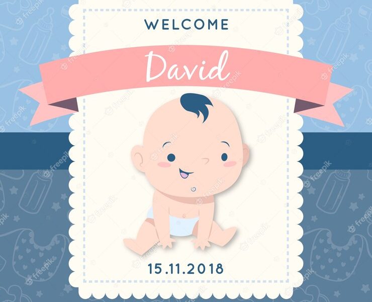 Beautiful baby shower design Free Vector