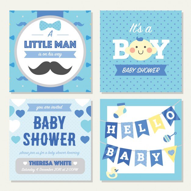 Blue Cards Baby Shower 1124 24