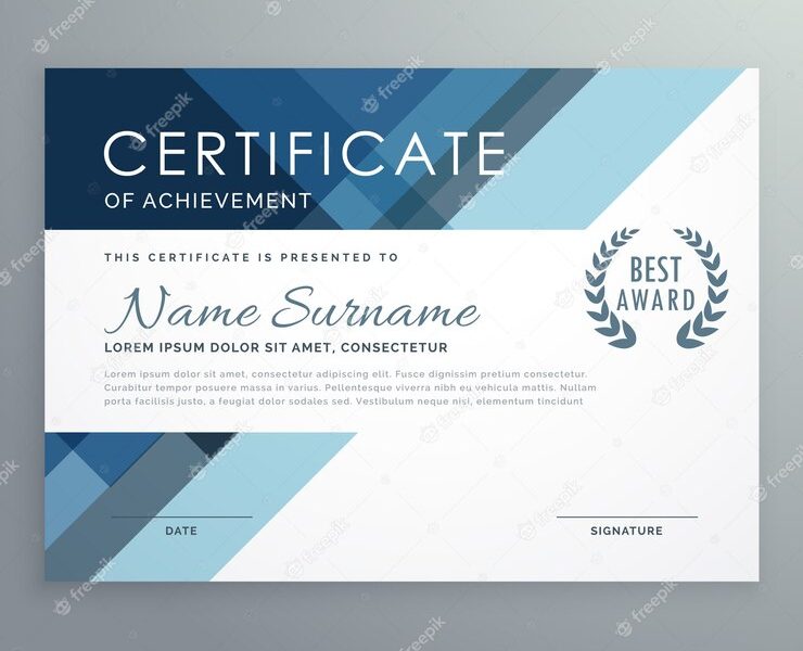 Gradient golden luxury certificate template Free Vector