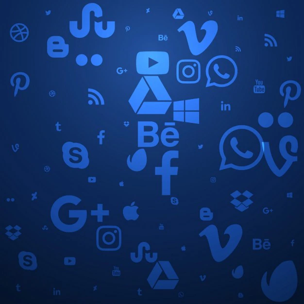 Blue Social Media Background 1017 7008