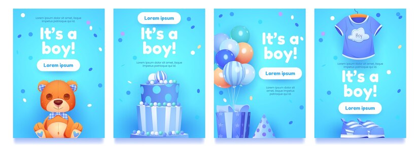 Cartoon Boy Birthday Objects Collection 52683 66242