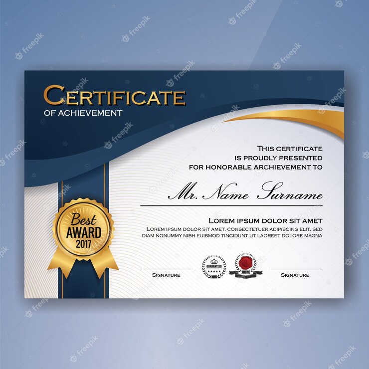 Certificate Achievement Template 1198 354