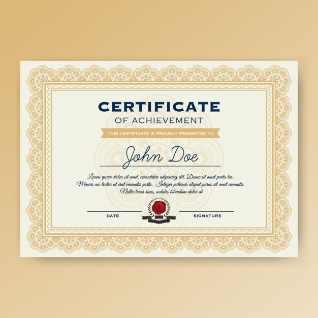 Certificate Template Design 1198 224