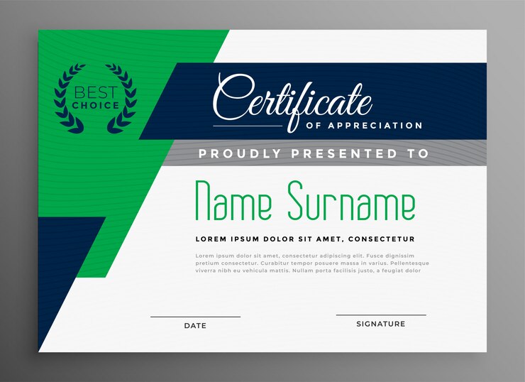 Certificate Template With Modern Geometric Shapes 1017 19398