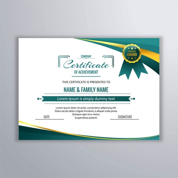 Certificate With Abstract Design 1035 5752