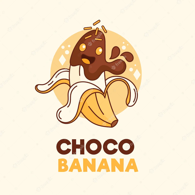 Choco Banana Character Logo 23 2148721834
