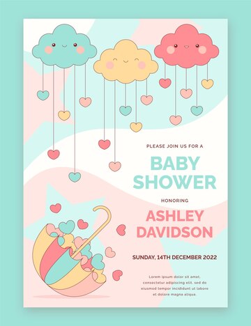 Chuva De Amor Baby Shower Invitation Template 23 2148923480