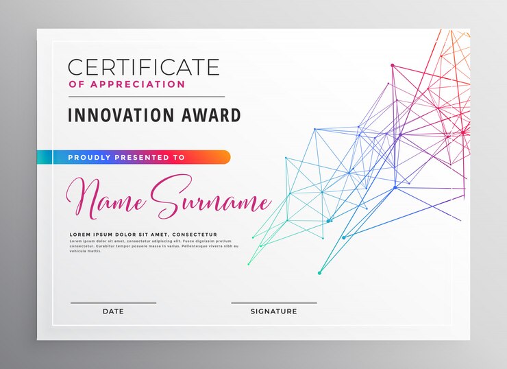 Creative Colorful Certificate Template Design 1017 14235