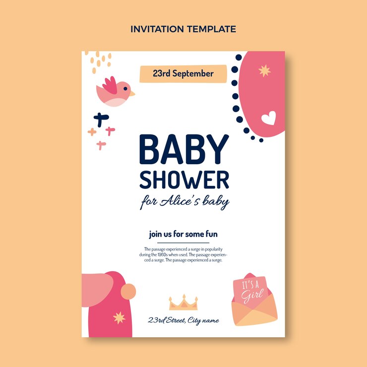 Cute Baby Shower Design Invitation Template 23 2149253212