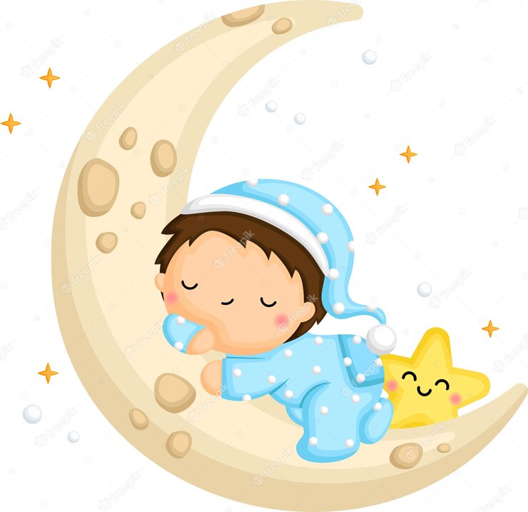 Cute Boy Sleeping Moon 75487 866