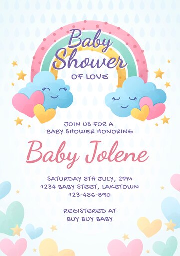 Cute Chuva De Amor Baby Shower Invitation 23 2148948147