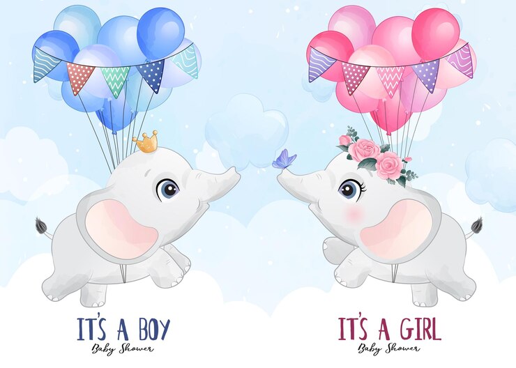 Cute Little Elephant Flying With Balloon Watercolor Illustration 102385 1677