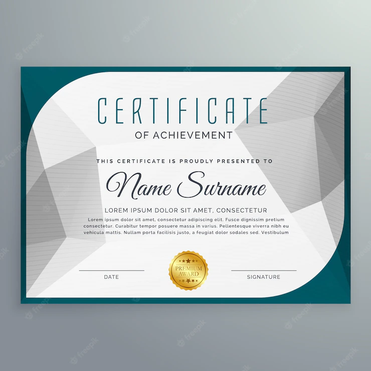 Decorative Achievement Certificate Template 1017 9353