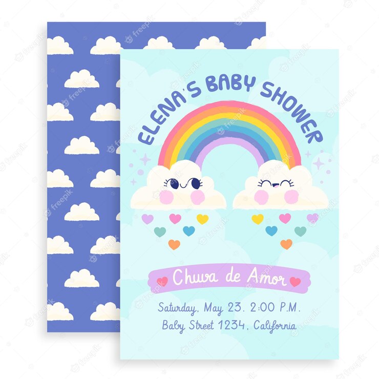 Drawn Chuva De Amor Baby Shower Card 23 2148937060