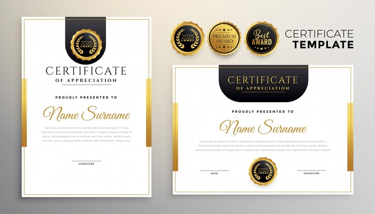 Elegant Certificate Appreciation Modern Template Set Two 1017 27157