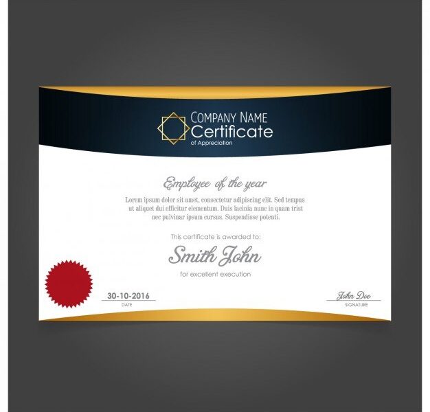 Elegant certificate design Free Vector