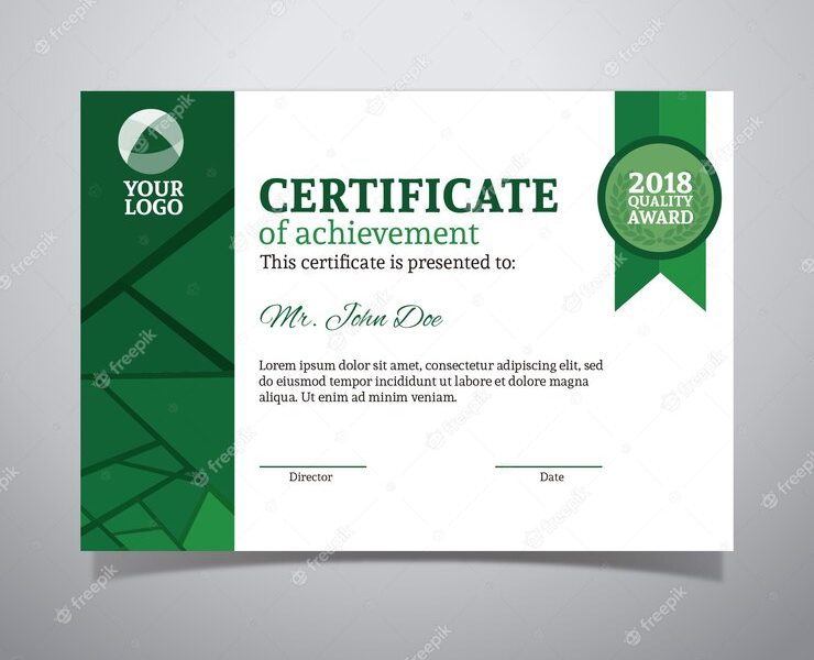 Elegant certificate template Free Vector