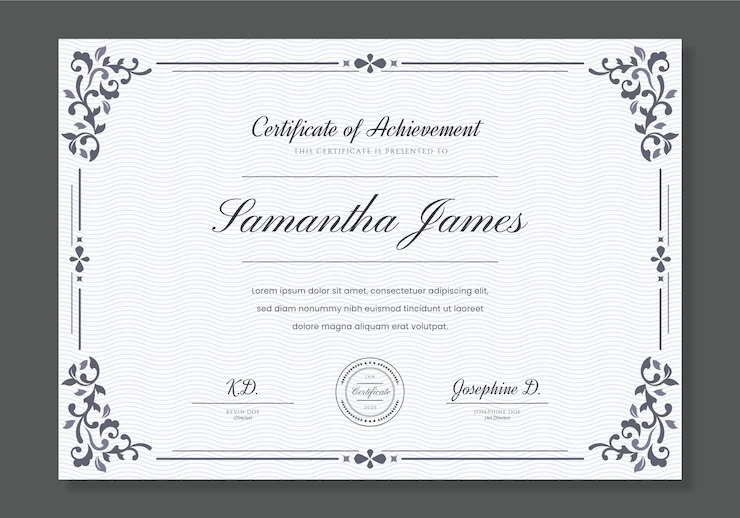 Engraving Hand Drawn Ornamental Certificate Template 23 2148983892