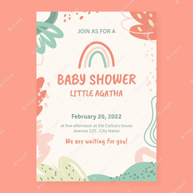 Flat Design Baby Shower Template 23 2149255264