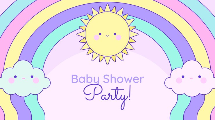 Flat Design Baby Shower Zoom Background 23 2149240981