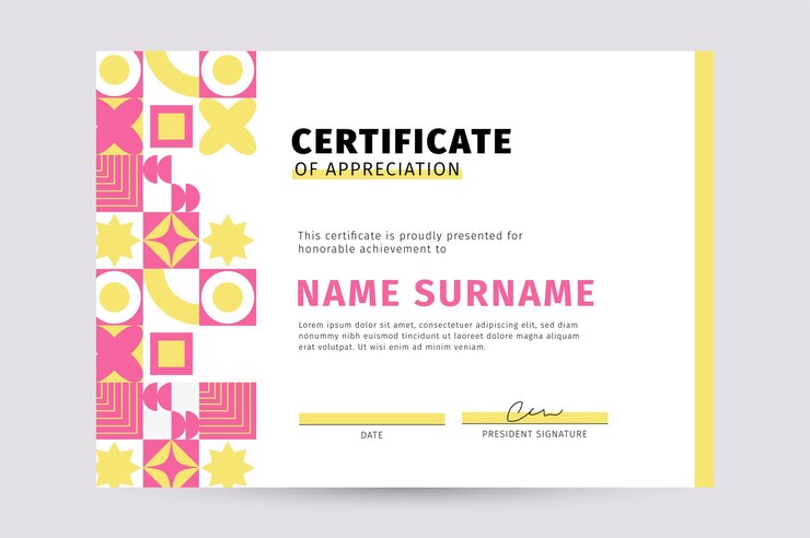 Flat Modern Certificate Appreciation Template 23 2148978339