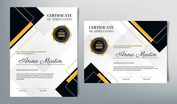 Gradient Elegant Certificate Template 52683 63536