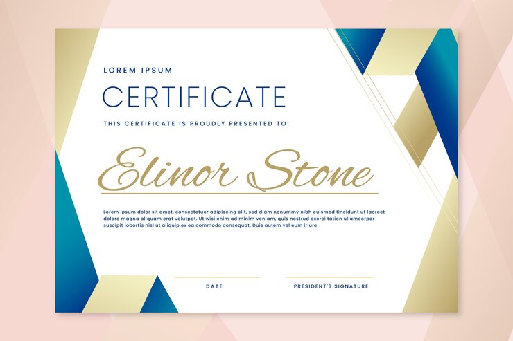 Gradient Elegant Style Certificate 23 2148979999