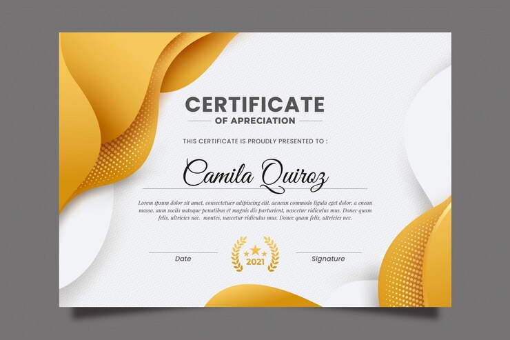 Gradient Golden Luxury Certificate 52683 68458