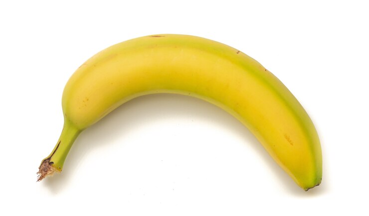 High Angle Shot Banana Isolated White Surface 181624 29513