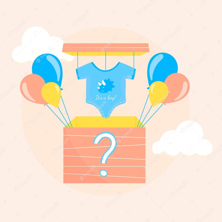 Illustrated Flat Gender Reveal Concept 23 2149013148