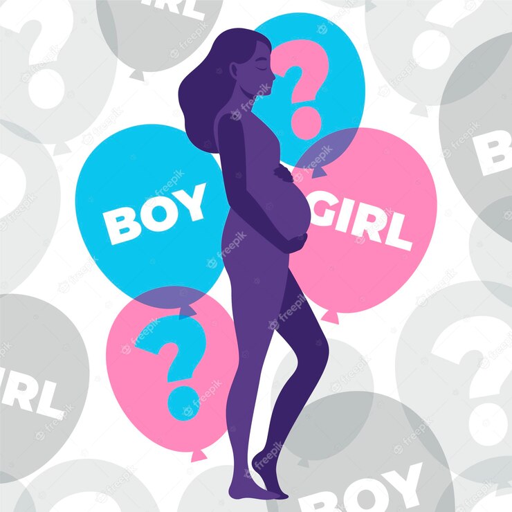 Illustrated Flat Gender Reveal Concept 23 2149013236