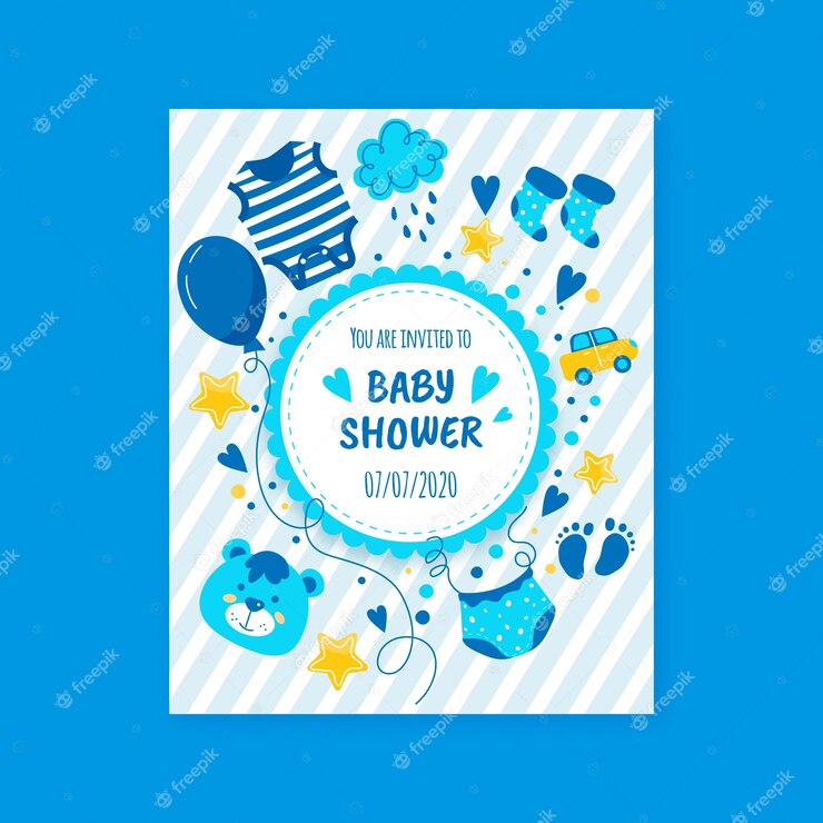 Invitation Baby Shower Boy Blue Template 23 2148464015