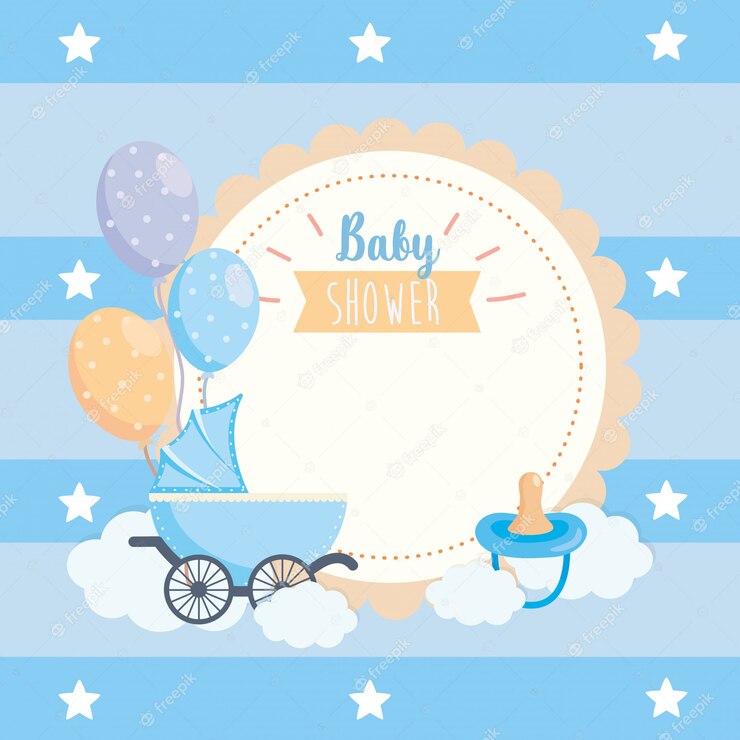 Label Balloons Pacifier With Carriage Decoration 24640 46095