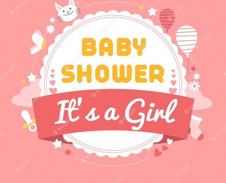 Lovely baby shower design Free Vector