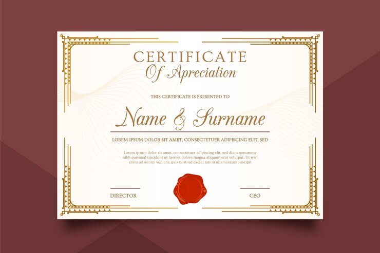 Luxurious Certificate Template 23 2148413900