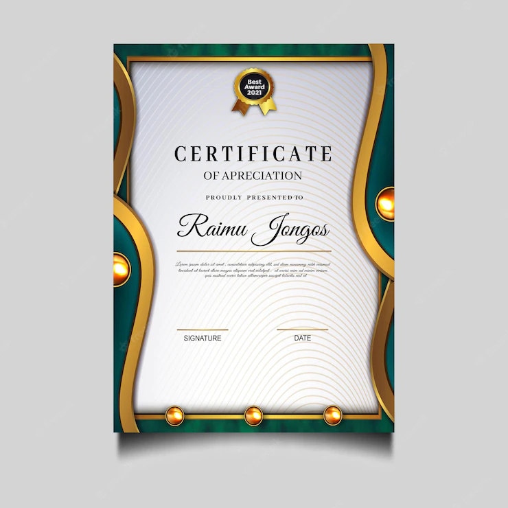 Luxury Diploma Certificate Archievement Template Design 4513 332