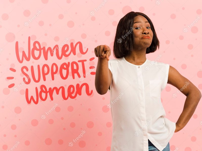 African black woman pointing at camera – Girl Power