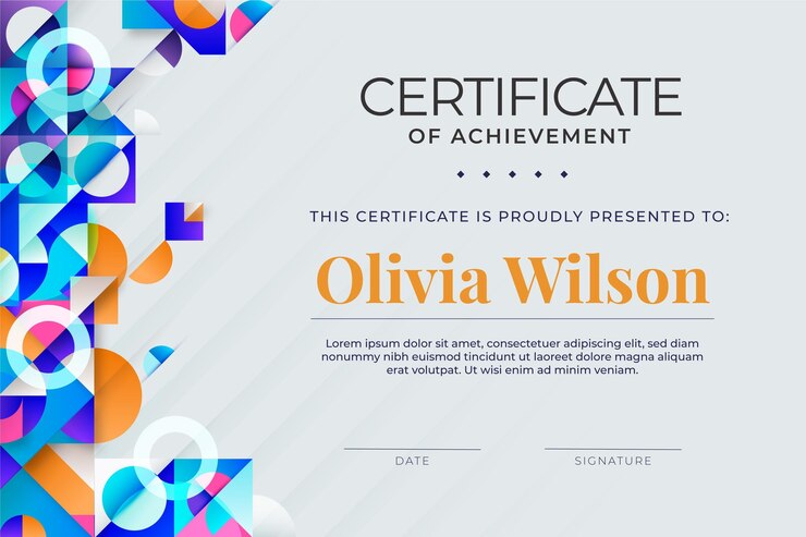 Modern Abstract Design Certificate Template 23 2149081393