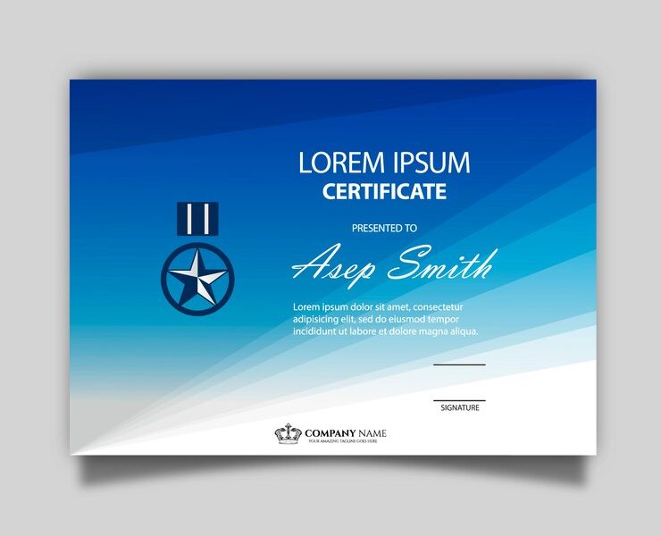 Modern certificate template Free Vector