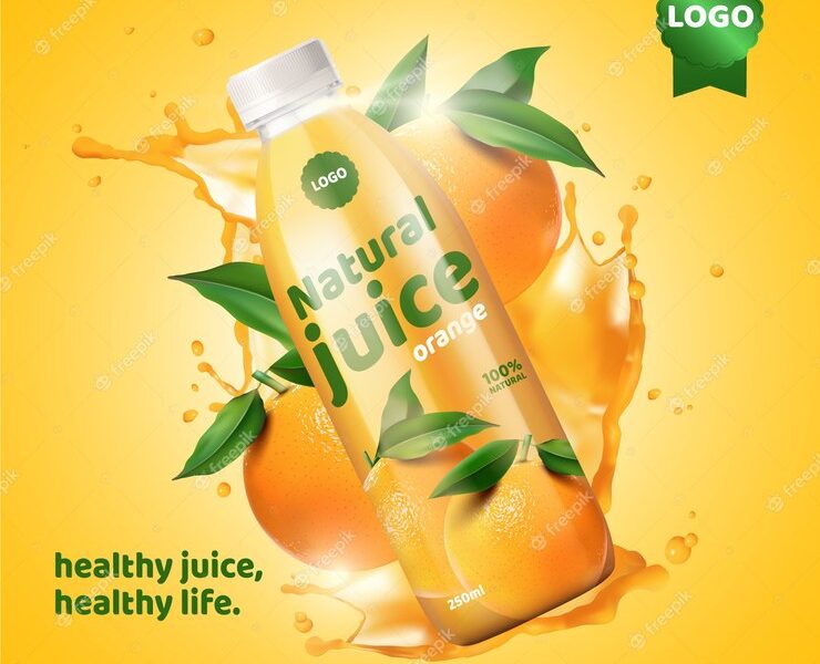 Natural juice ad Free Vector Natural juice ad Free Vector