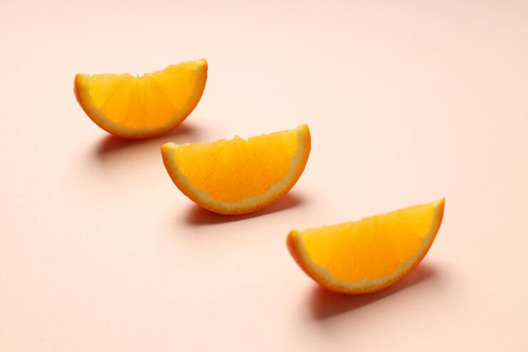 Orange Slices Beige Background Close Up 185193 75291