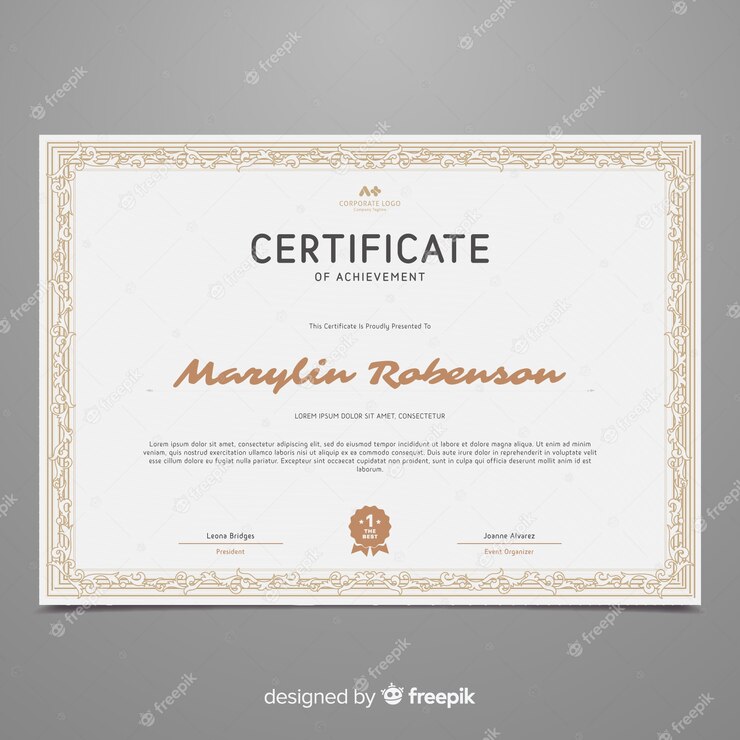 Ornamental Certificate Template Vintage Style 23 2147942927