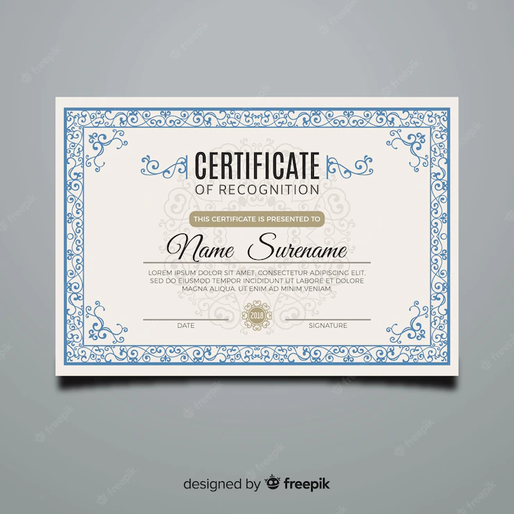 Ornamental Certificate Template 23 2147947175