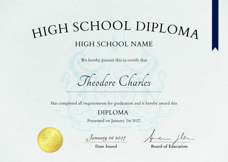 Paper Texture Certificate Template Psd With Ornaments High School 53876 123369