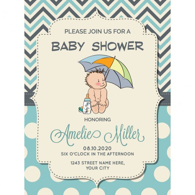 Pretty Invitation Baby Shower 1020 668